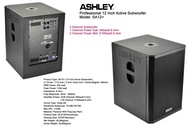 Speaker Subwoofer Active Ashley SA12+ Original SA 12 inch SA12 + aktif