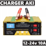 SMART CHARGER AKI MOBIL MOTOR CAS AKI 12 V DAN 24 VOLT 10 A FAST - BATERAI AKI &amp; AKSESORIS