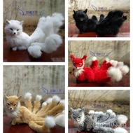 Nine-Tailed Fox White Fox Fox Tail Realistic Red Realistic Realistic Ornament9black fox HTEE