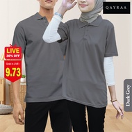 QAYRAA P4 Polo Unisex Plain Microfiber Jersey Collar - Size S-5XL/Red/Black/Maroon/Grey/Navy Blue/Gr