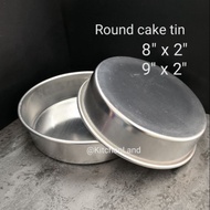 Round aluminium cake tin 2" Height