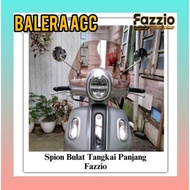 Spion Yamaha FAZZIO Model Bulat Tangki Panjang Full Chrome