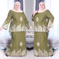 OVERRSIZE Plus Size Rubina Saree Baju Kurung With Silver Gold Embroidery Fit Size M (34/36) To 5XL (58/60)