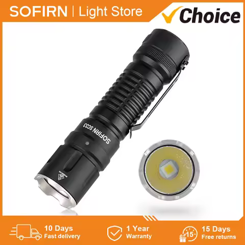 Sofirn SC33 XHP70.3 HI 4700-5300K LED Flashlight 5200lm Powerful 21700 USB C Rechargeable Torch with