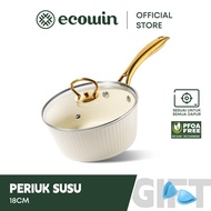 Ecowin Cookware Shell Series Non-Stick Milk Pan Pfoa&Ptfe-Free Single Handle Periuk susu Saucepan