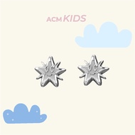 A.CEMI Ami Star  ต่างหูเงินแท้ ชุบทอง 18K ไวท์โกลว์