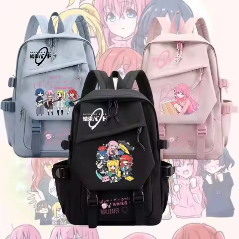 New BOCCHI THE ROCK Backpack Cartoon Fashion Student School Bag Gotoh Hitori Yamada Ryo Ijichi Nijik