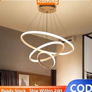 Baru [Cod]Lampu Hias Gantung Ring/Lampu Gantung 3 Ring 3 Susun/3 Ring