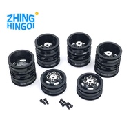 Metal Wheel Rim Hub for WPL B16 B36 6X6 6WD 1/16 RC Truck Car,Black