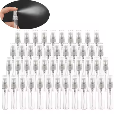 10pcs Mini Clear 2ml 3ml 5ml 7ml 10ml Atomizer Fine Mist Empty Glass Bottle Spray Refillable Fragran