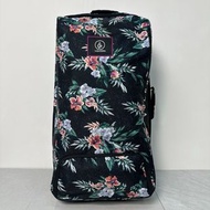 美國 VOLCOM 黑色彩花牛津布 拉桿 行李箱