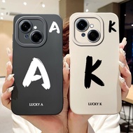 Techno Spark Go 1 Phone Cover Tecno Spark Go 1S Case Simple Fashion Letters A-Z Pattern Design Silic