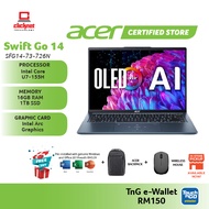 Acer Swift Go 14 Laptop (16GDR5/14" OLED/Win11/Office OPI) SFG14-73-726N/SFG14-73-7331(U7-155H)/SFG1