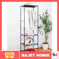 3-Tiers Trade Multifunctional Wardrobe One Simple Open Hanger Rack Shoes Clothes