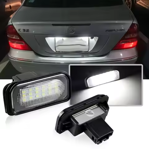 2Pcs CanBus Error Free License Plate LED Light For Mercedes-Benz W203 5D 4D Door Number lamp white 1