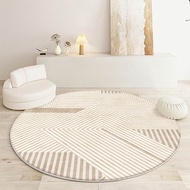 Round Living Room Carpet Light Luxury Simple Floor Mat Office Computer Chair Sofa Rug Coffee Table M