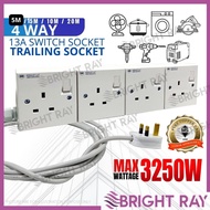 SIRIM 4WAY Bakelite Portable Extension Socket Outlet Extension Plug w/ 40076(1mm)x3C Pure Copper Cab