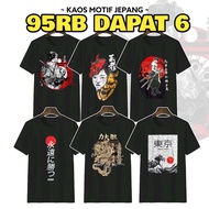 Promo spesial Kaos 100rb dapat 6 | Kaos motif samurai jepang