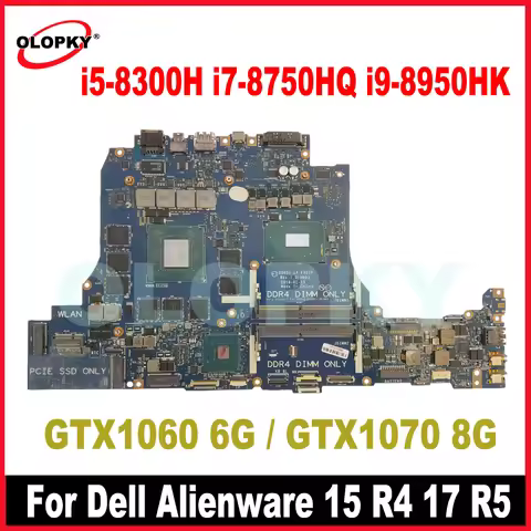 LA-F551P for Dell Alienware 15 R4 17 R5 Laptop Motherboard with i5-8300H i7-8750HQ i9-8950HK CPU GTX