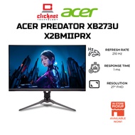 ACER PREDATOR XB273U X2bmiiprx 27"QHD 210Hz IPS GAMING MONITOR -BLACK