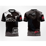 Glock T-Shirt Printed Team Glock T-shirt New Design Full Sublimation Printed