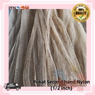 (SIZE 1/2") Pukat Nylon Ikan Bilis Pukat Second Hand Nylon Net Anggaran(10kaki X 30kaki) 💥 Ready Sto