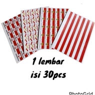 40PCS Indonesian Flag Face Stickers Wholesale Flag Face Stickers