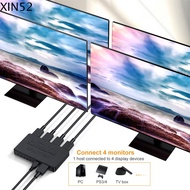 XIN52 4K 2K 4K HDMI Video Splitter 1ใน4ออก อุปกรณ์หน้าจอเดียวกัน HDMI1.4 ไม่จำเป็นต้องตั้งค่า อะแดปเ