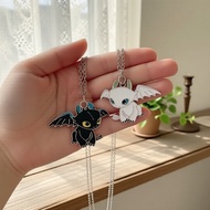 Couple Dragon Necklace Set with Toothless & Light Fury, How to Train Your Dragon Gift Set Rantai Nag