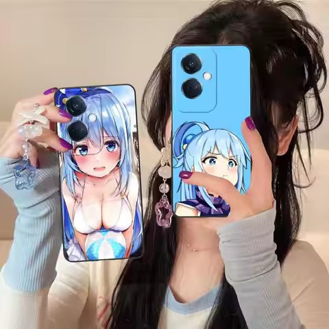 Konosuba Aqua Phone Case for OPPO Reno 14 13 12 11 10 9 8 7 6 5 F T Pro 5G Soft TPU Shockproof Cover