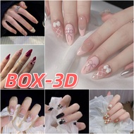 24pcs/BOX Artificial Matte french nail fake nails nail sticker press on nails short fake nails false