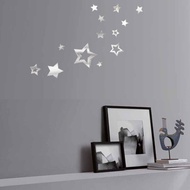 Star Shape 3D Acrylic Wall Stickers Living Room Bed Room Ceiling Mirror Wall Sticker Home Decoration
