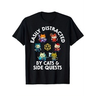 RPG Game Cat Extra Mission D20 Dice Geek Cat T-shirt