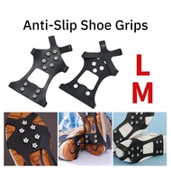 1 Pair New 10 Teeth Ice Gripper Spike Universal Anti-Slip Shoes Crampons Spike Shoe Covers