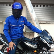 JACKET RIDE ELF BIRU 1:1 LIKE NEW.