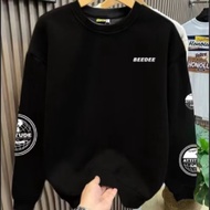 Hong Kong Style 2025 Round Neck Printed newchic Loose Autumn Winter Top 2024 2025 Spring Autumn Men 