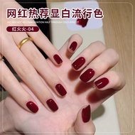 ANNIES Gel Nail Polish New Year Fire Series Gel Nail Polish 2024 New Cherry Wine Red Champagne Sequi