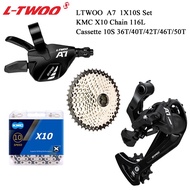 LTWOO A7 1x10 Speed MTB Groupset Shift Lever Rear Derailleur KMC X10 Chain 11-42/46/50T Cassette 10V