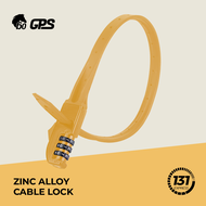 Golden Pistol Sixty Cable Lock [ Bike Lock 3 Digit Code Combination 304 Stainless Steel Cable Nylon Casing 25-48cm Adjustable Length Resettable Password Anti-Shear Multifunctional Security Outdoor Accessory ]