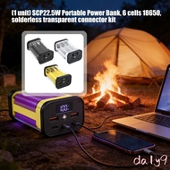 DLAY Transparents 22 5W PowerBank Case for 6x18650 Batteries  Solder Easy Assembly