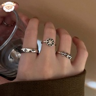 H Vintage Cross Ring Design Sense Open Mouth Ring Fashion Personality Ring H