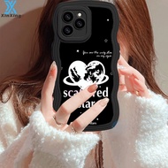 Trendycase Casing hp Realme C30 C55 C30s C31 C33 C35 C20 C21Y C25Y C11 2021 C15 C25 C17 C12 C3 C1 Realme 5 Pro 5i 5S 6i Realme 10 9i 8i 6 7 8 Pro Narzo 50A Prime Mewah Hitam Retro Bow-Knot Butterfly Wavy Edge Shocproof Transparent TPU Soft Case