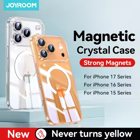 Joyroom for iPhone 17 pro Max Clear Case Compatible with Magsafe Anti-Yellow Magnetic Phone Hard Tra