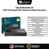 TP-Link VIGI 4 Channel PoE+ Network Video Recorder NVR1004H-4P PoE+ NVR 4K HDMI 8MP H.265+ ONVIF 10T