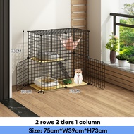 Sangkar kucing besar Cat Cage Large Pet House 2 3 Tingkat 4 Level Cage Villa Platform