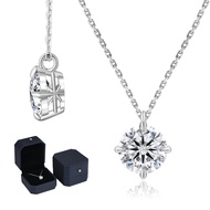 【Direct From Japan】[KRKC] Moissanite Necklace for Women: Birthday Gift S925 Sterling Silver, 0.5/1.0