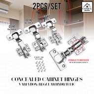 (2PCS/SET) Concealed Hydraulic Soft Close Hinge or Regular Cabinet Drawer Door Hinges With Screws