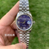 C-p Rolex Log Female Watch126234- 0021 Purple Diamond Face Oyster Stainless Steel 3235 Movement Watc