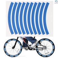 [blueskySG] 10pcs Adhesive Reflective Tape Cycling Safety Warning Sticker Bike Reflector Tape Strip for Car Bicycle Motorcycle Scooter Wheel Rim Decoration