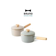 BRUNO x Fujihoro BHK281 - 16 cm Enamel Saucepan - หม้อเหล็กเคลือบอีนาเมล หม้อด้ามยาวอีนาเมล 20 ซม. หม้อ กระทะ